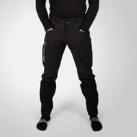 Black Endura men's trousers with PrimaLoft® insulation, straight fit, zippered pockets, and reflective side stripes.