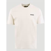 Beige Napapijri Box short sleeve t-shirt, small size, with logo on chest.