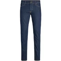 Slim Jack & Jones Glenn jeans in dark blue denim with classic five-pocket design and subtle stitching details.