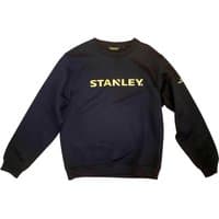 Black Stanley Mens Jackson Sweatshirt with yellow "STANLEY" logo on front and ribbed cuffs and hem.