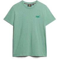 Green Superdry Vintage Logo Tee, short sleeves, crew neck, small logo on chest.