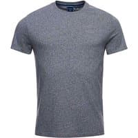 Grey Superdry Vintage Logo Tee, short sleeves, crew neck, subtle textured fabric.