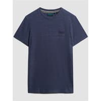 Dark indigo Superdry&Co Essential Logo Tee, short sleeves, crew neck, small logo on chest, size S.