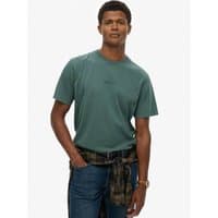 Stormy green Superdry&Co Micro Logo T-Shirt, short sleeves, crew neck, small logo on chest, size S.