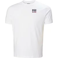White Helly Hansen Shoreline 3.0 T-shirt with small HH logo on chest, short sleeves, and crew neckline.