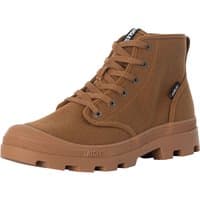Brown Tenere CVS Boots by Aigle, featuring canvas upper, lace-up design, and rugged rubber sole.