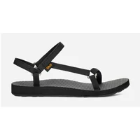 Black Teva Original Universal Slim women's sandals with adjustable straps and textured footbed.
