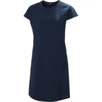 Women's navy blue t-shirt dress Helly Hansen Thalia 2.0 with short sleeves and a straight silhouette.