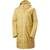 Yellow Helly Hansen Westport women's waterproof jacket with hood and front zipper.