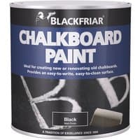 Blackfriar Chalkboard Paint 500ml can, black matte finish, with chalk and chalkboard design on label.