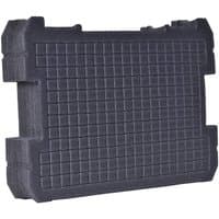 Black rectangular DEWALT TSTAK foam inlay with grid pattern and thick edges for tool protection and organization.