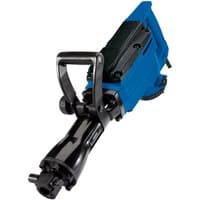 Blue Draper 110V hex breaker, 14kg, 1500W, with black handle and robust metal chisel attachment.