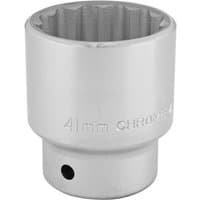 Silver Draper 3/4" square drive 12-point socket, 41mm size, with engraved measurements and polished chrome finish.