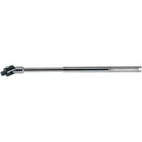 Extending flexible handle with silver metal finish, adjustable 400mm-600mm length, 1/2" square drive head.