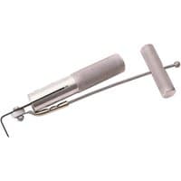 Draper WRT Bonded Windscreen Removal Tool with T-shaped handle, silver metal rod, and hooked blade attachment.