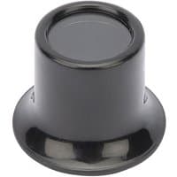 Black Draper X 2 jewellers eye glass with cylindrical shape and wide base.