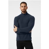 Navy Helly Hansen 1/2 zip fleece, size XXL, with long sleeves and stand collar.