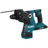 Makita LXT DHR280ZJ rotary hammer drill, teal and black, ergonomic handle, dual 18V battery slots, brushless motor.