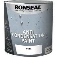 Ronseal Anti-Condensation Paint 750ml can, white label, grey design with water droplet graphics, stops mould and condensation.