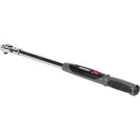 Sealey digital angle torque wrench with flexi-head, black handle, and silver shaft, 1/2" square drive.