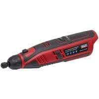 Red and black Sealey cordless rotary tool with ergonomic grip and multiple speed settings.