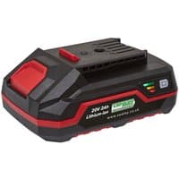 Black and red Sealey 20V Li-ion battery with LED charge indicator for CP20V series tools.