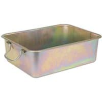 Sealey DRPM3 16L metal drain pan, rectangular with iridescent finish and side handles.