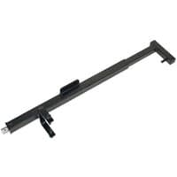 Black Sealey motorcycle fork spring compressor with adjustable arm and clamp mechanism.