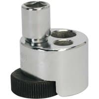 Sealey stud remover and installer with silver finish, cylindrical top, and black textured adjustment knob.