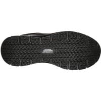 Black Skechers Flex Advantage Bendon Sr shoe sole with textured grip pattern and central logo.