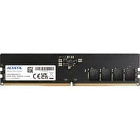 Black ADATA Premier 16 GB DDR5 ECC memory module with label and four visible chips.