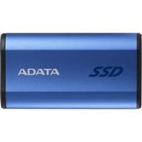 Blue ADATA SE880 1TB SSD with USB Type-C 3.2 Gen 2, sleek design, black edges, and ADATA logo.