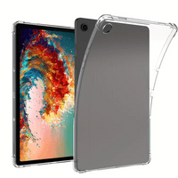 Clear anti-shock case for Samsung Galaxy Tab A9, transparent design with reinforced corners and precise cutouts.