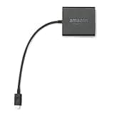 Black Amazon Ethernet Adapter for Fire TV with USB cable and Ethernet port