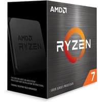 AMD Ryzen 7 5700G processor box with black and orange design, featuring bold Ryzen logo and 7 series branding.