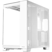 White Antec C8 full tower case with tempered glass side panel and sleek minimalist design.