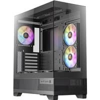 Black Antec CX700 ARGB Midi Tower with tempered glass panels, dual RGB fans, and front I/O ports.