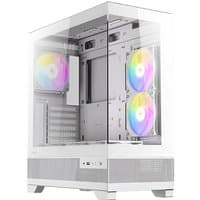 White Antec CX700 ARGB Midi Tower with glass panel, dual front RGB fans, and top I/O ports.