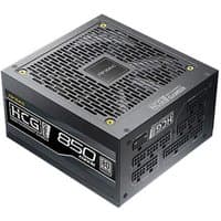 Black Antec HCG850 PRO power supply unit with vented top, 20+4 pin ATX connector, and yellow accents.