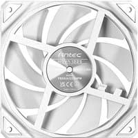 White Antec Nova 12 cm computer case fan with spiral blade design and central Antec logo.