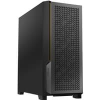 Black Antec P20CE Midi Tower with mesh front panel, angular design, and subtle branding on the bottom left corner.