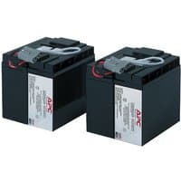 APC Battery Replacement Cartridge RBC55, black rectangular units with white labels and red-black wiring.