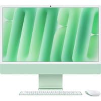Green Apple iMac 24-inch with Retina 4.5K display, slim design, matching keyboard and mouse.