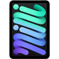 Grey Apple iPad mini 7th Gen 8.3in with Wi-Fi+Cellular, 256GB, featuring a sleek design and vibrant display.