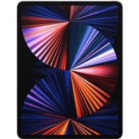 Space Grey Apple iPad Pro 5th Gen 12.9in with vibrant display, slim bezels, Wi-Fi + Cellular, 2048GB storage.