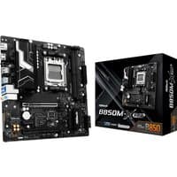 ASRock B850M-X R2.0 micro ATX motherboard, black with silver accents, featuring AMD B850 Socket AM5.