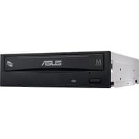 Black ASUS DRW-24D5MT internal DVD drive with sleek front panel and logo, featuring a disc tray and eject button.