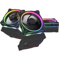 ASUS Prime MR120 ARGB black computer fans, 12 cm, with rainbow LED lighting, set of three.