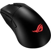 Black ASUS ROG Gladius III wireless gaming mouse with red logo, ergonomic design, and side buttons.