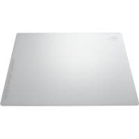 White ASUS ROG Moonstone Ace L gaming mouse pad with sleek, smooth surface and subtle logo in the corner.